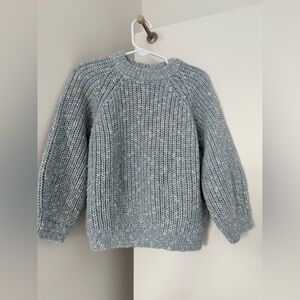 Zara Kids Blue Knit Crew Neck Sweater 3T